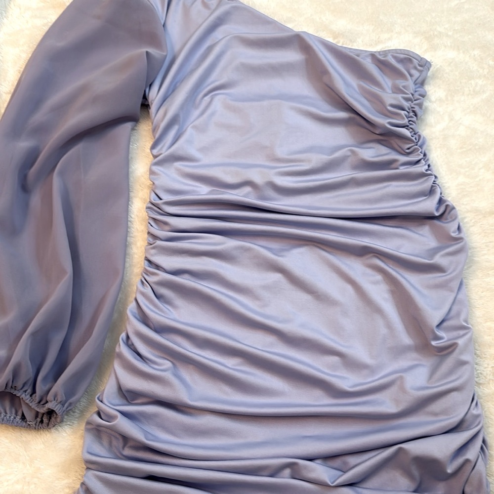 lavender one shoulder hoco dress never worn